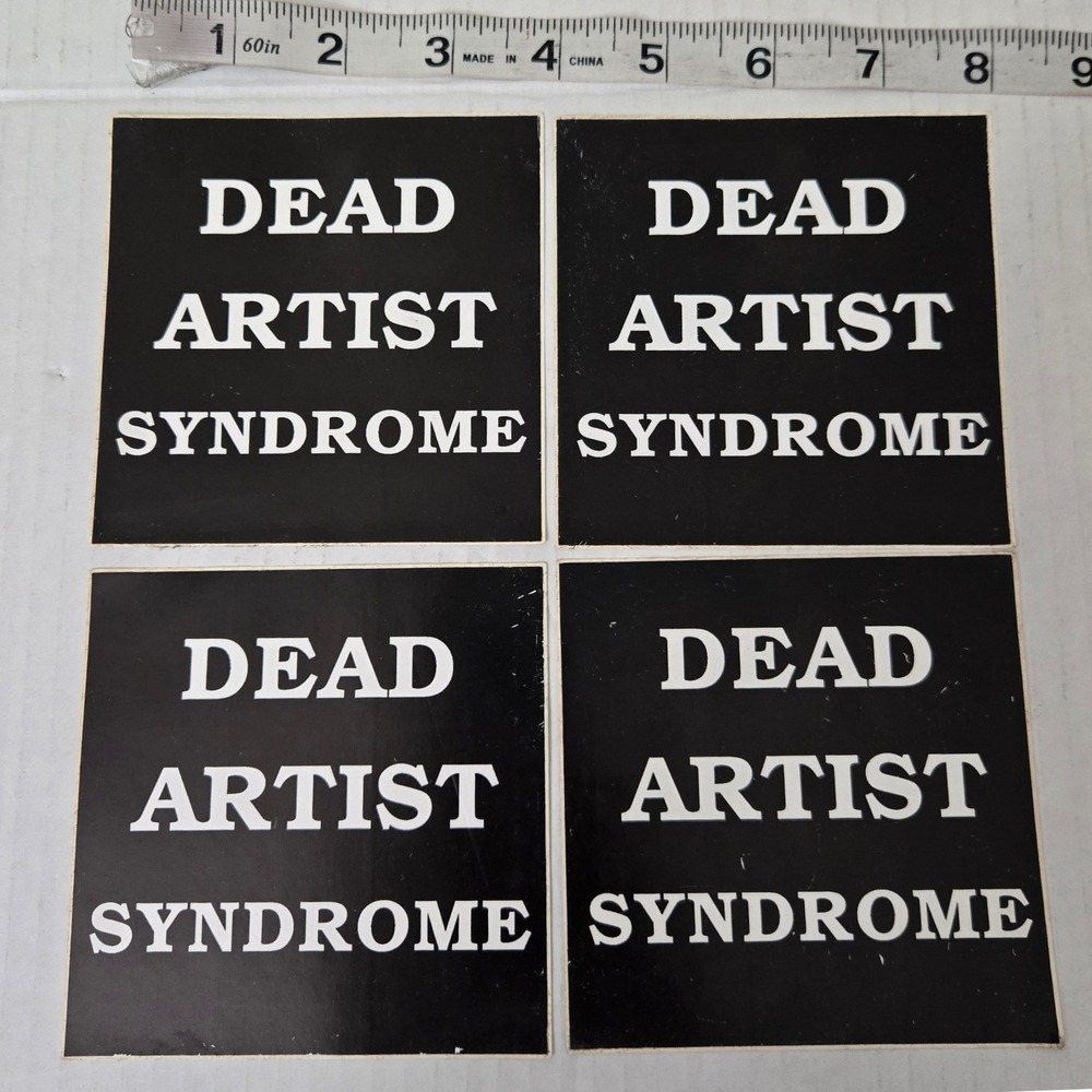 VTG Dead Artist Syndrome Goth Rock Band Sticker Decal Lot of 4 1990s Darkwave